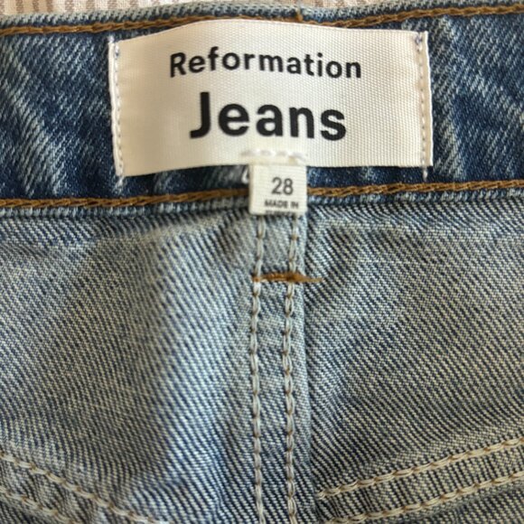 Reformation Nila Long Denim Skirt in Galway Size 28 - Picture 4 of 4